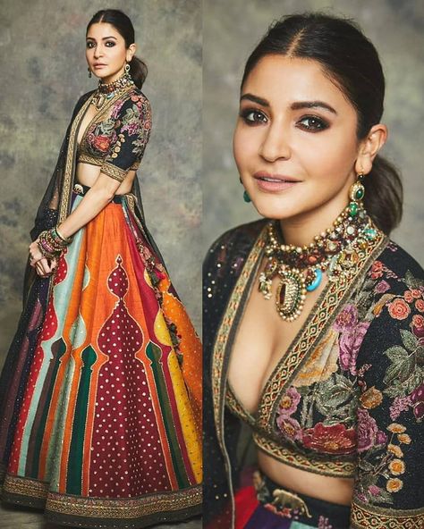 Anushka Sharma Lehenga, Lehanga Styles, Sabya Sachi, Haldi Look, Malika Arora, Indian Dress Up, Ethnic Beauty, Indian Celebrity, Bollywood Dress