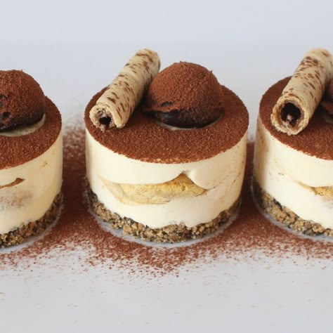 Mini Tiramisu Cheesecakes Recipe: A Sweet Bite of Happiness - Cupcake Savvy’s Kitchen Cup Deserts, Dinner Plating, Cute Dessert Ideas, Dessert Ideas Simple, Mini Tiramisu, Cupcake Savvy, Buffet Setting, Marscapone Cheese, Desserts In Jars