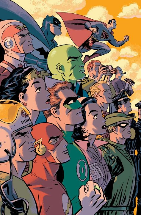 Justice League New Frontier by Darwyn Cooke Darwyn Cooke, Art Dc Comics, Dc Comics Wallpaper, Univers Dc, Film Anime, Arte Dc Comics, Dc Comics Artwork, Silver Age, Dc Comics Art