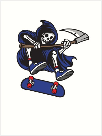 Grim Reaper Skateboarding Tattoo, Grim Reaper Tattoo Funny, Grim Reaper Flash Tattoo, Grim Reaper Tattoo Simple, Cute Grim Reaper Tattoo, Grim Reaper Traditional Tattoo, Grim Reaper Tattoo Designs Drawings, Grim Reaper Sketch, Grim Reaper Funny