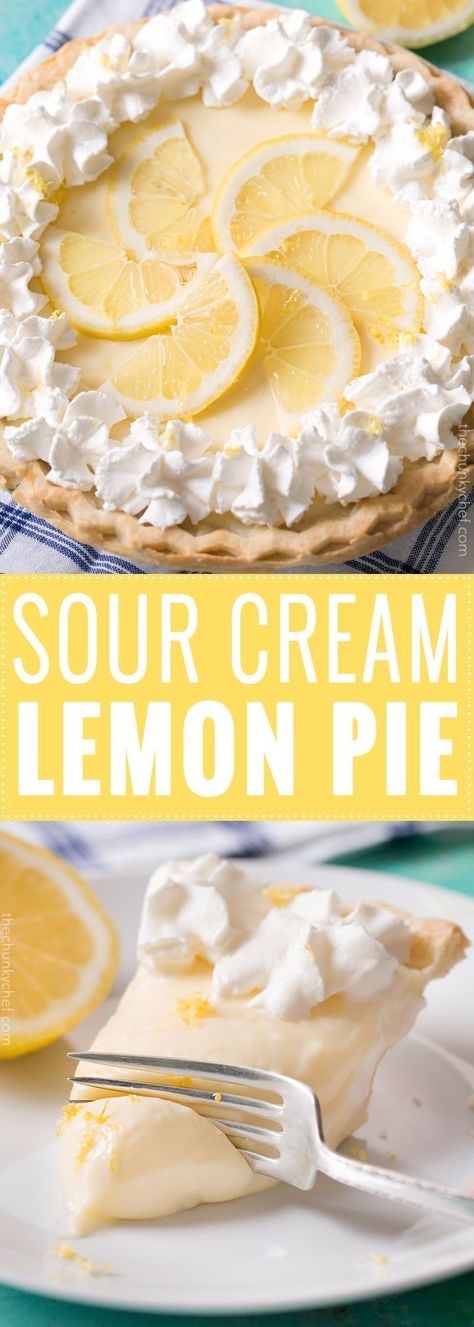 Marie Calendars Pie Recipes, Lime Treats, Marie Calendars, Sour Cream Lemon Pie, Lemon Sour Cream Pie, Baking Recipes Pie, Chunky Chef, Dessert Oreo, Baking Treats