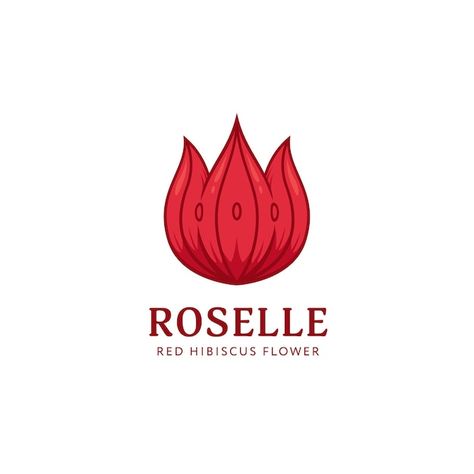 Hibiscus Logo Design, Hibiscus Flower Logo, Roselle Flower, Logo Flor, Roselle Tea, Hibiscus Drink, Red Hibiscus Flower, Honey Logo, Hibiscus Sabdariffa