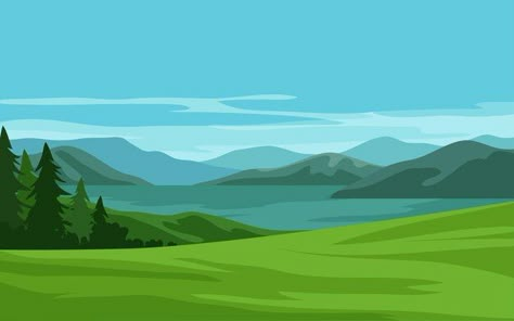 Scenery Vector Illustration, Vector Scenery Illustrations, Mountain Background Illustration, Landscape Vector Art, Flat Landscape Illustration, Flat Design Illustration Landscape, Scenery Background Landscapes, Vector Illustration Background, Mountain Background Drawing