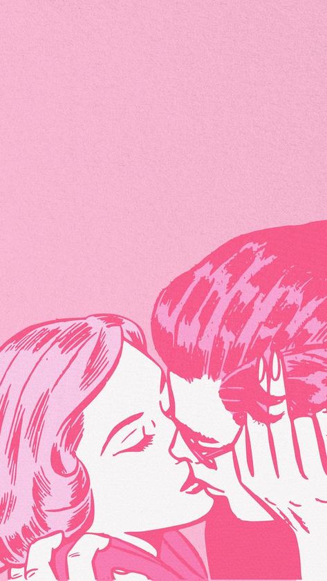 Aesthetic pink love iPhone wallpaper, couple kissing design | premium image by rawpixel.com / ploypalyn Pink Animation Wallpaper, Pink Background Drawing, Iphone Wallpaper Love Couple, Pink Couple Wallpaper, Pink Aesthetic Couple, Couple Pink Aesthetic, Aesthetic Love Images, Love Backgrounds Aesthetic, Sweet Pink Wallpaper