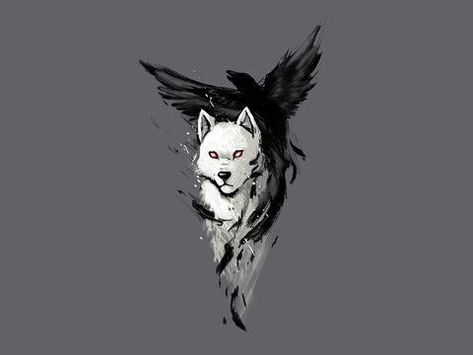 Tattoo Wolf, Raven And Wolf, Native Tattoos, Small Ideas, Crow Tattoo, Norse Tattoo, Raven Tattoo, Wolf Tattoo Design, Raven Art