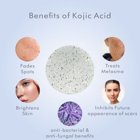 Kojic's acid primary use is to lighten visible sun damage, age spots, or scars. In addition to skin-lightening effects, kojic acid also contains some antimicrobial properties.

#KIMSIKA #science #activeindredients #derma #WELLNESS #skincare #natural #naturalskin #kojicacid Kojic Acid Benefits, Kojic Soap Before And After, Kojic Acid Before And After, Wellness Skincare, Beauty Tips With Honey, Soap Benefits, Ayurvedic Hair Oil, Oriflame Beauty Products, Skin Facts