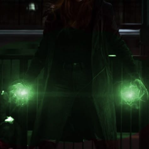 Ninjago Visuals, Green Wanda Powers, Wanda Powers Green, Green Powers Aesthetic, Loki Powers, Green Chaos Magic, Scarlet Witch Green, Green Magic Aesthetic, Polaris Powers