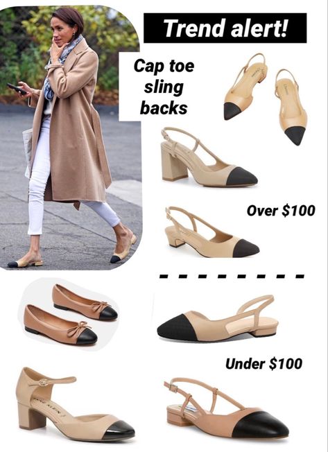 Favorite cap toe sling backs Casual Flats Outfit, White Oxford Shirt, Trip The Light Fantastic, Shoes Trending, Sling Back Shoes, Cap Toe Shoes, Must Have Shoes, Flats Outfit, Stunning Shoes