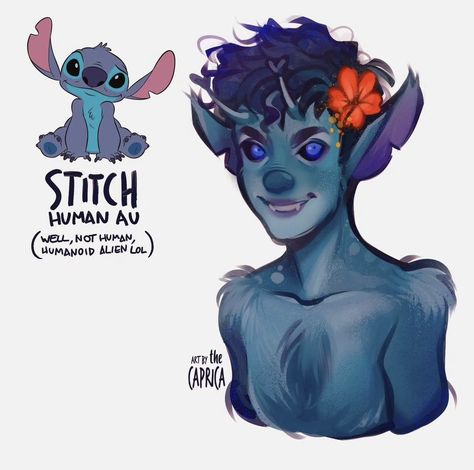 Human Stitch Fanart, Stitch As A Human, Lilo And Stitch Fanart, Stitch Fanart, Humanoid Alien, Funny Fanart, Movie Animation, Not Human, Animation Cartoon