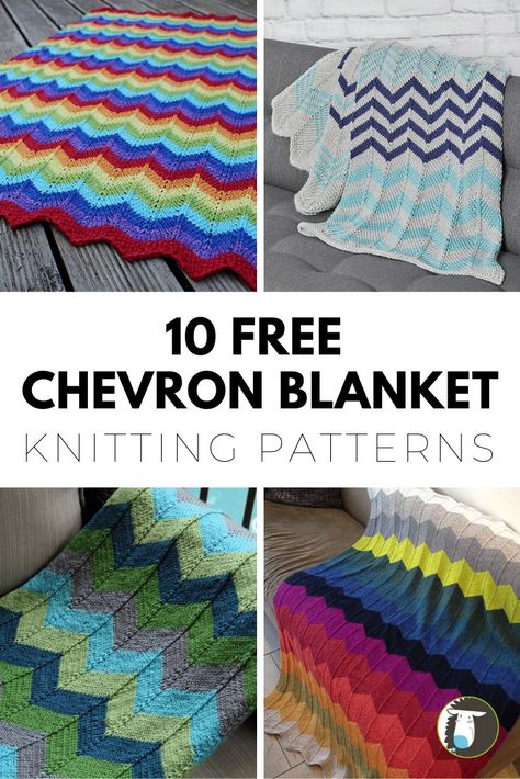 10 Free Chevron Blanket Knitting Patterns Blanket Knitting Patterns For Beginners, Afgan Patterns, Knitting Patterns Easy, Knit Afghan Patterns Free, Chunky Knit Blanket Pattern, Ripple Afghan Pattern, Easy Knit Blanket, Knitting Patterns For Beginners, Knit Afghan Patterns