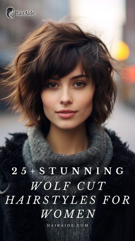 Wolf Cut With Curtain Bangs Mullet Cut, Short Shag Haircuts, Shaggy Hair, Chin Length Hair, Edgy Short Hair, Shag Hairstyles, Wolf Cut, Short Wavy Hair, Shag Haircut