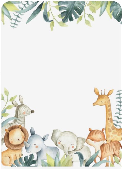 Bearly Wait Baby Shower Invitations, Theme Bapteme, Safari Birthday Party Decorations, Safari Baby Shower Boy, Safari Invitations, Safari Animals Birthday, Baby Birthday Invitations, Animal Baby Shower Theme, Safari Baby Shower Invitations