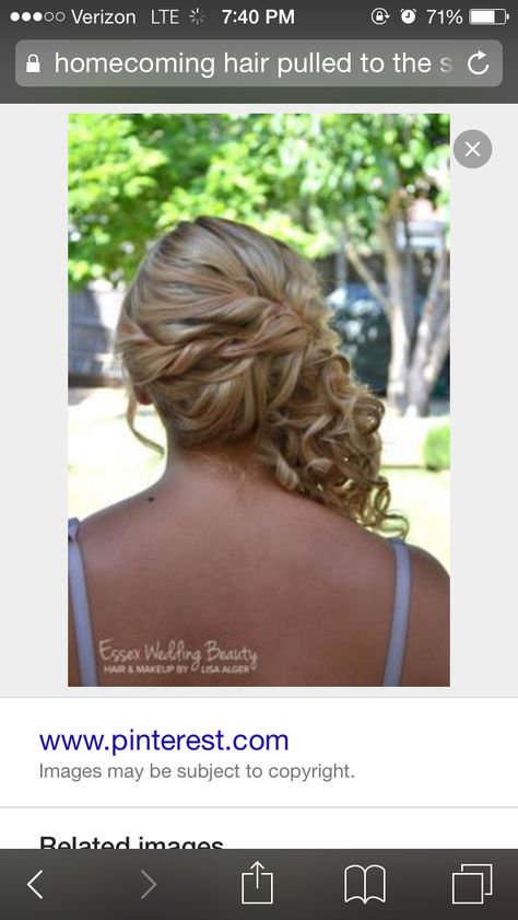 Side Half Updo Wedding Hair, Moh Hairstyle, Bridesmaid Hair Braid, Bridesmaid Hair Side, Side Curls, Bridesmaid Hair Long, Side Hair, Bridesmaids Hair, Curls Hair