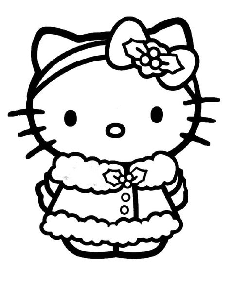 Printable Hello Kitty, Hello Kitty Games, Hello Kitty Invitations, Minnie Mouse Coloring Pages, Pikachu Coloring Page, Hello Kitty Imagenes, Hello Kitty Colouring Pages, Christmas Coloring Sheets, Cat Coloring Book