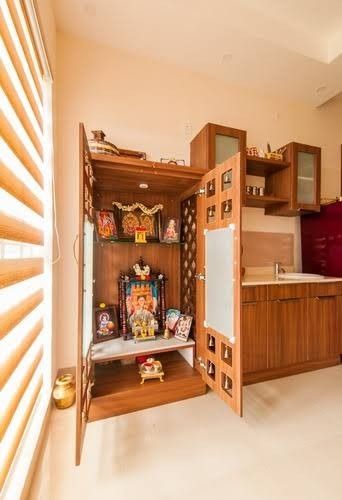 Devudi Mandiram Designs, Pooja Cupboard, Pooja Area, Pooja Design, Puja Unit, Mandir Designs, Pooja Unit, Puja Mandir, Pooja Door Design