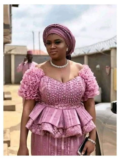 Ankara Asoebi Styles, Ankara Asoebi, Lace Blouse Styles, Lace Skirt And Blouse, Nigerian Lace Styles Dress, Nigerian Lace Styles, African Lace Styles, African Fabric Dress, Long African Dresses