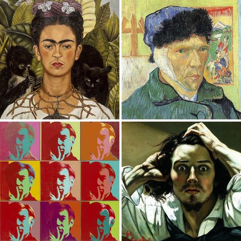 Famous Self-Portraits Iconic Artists Painting Famous Artists, Famous Self Portraits, Artist Portraits, Iconic Artists, Painting Famous, Famous Portraits, Painting Landscapes, Selfie Art, Walker Art Center