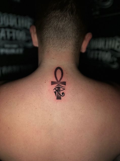 Ankh Tattoo, Horus Tattoo, Dbz Drawings, Forarm Tattoos, Cute Little Tattoos, Eye Of Horus, Cartoon Tattoos, Little Tattoos, Neck Tattoo