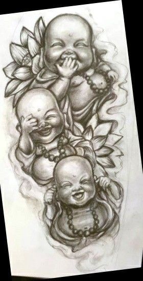 See No Evil Speak No Evil Tattoo Buddha, Buhda Art Tattoo, Buddha Tattoo Sketch, Buddha Pencil Sketch Art, Japanese Buddha Tattoo Design, Tattoo Ideas Buddha, Buddha Back Tattoo, Buddha Face Tattoo, Buddha Tattoo Design Ideas