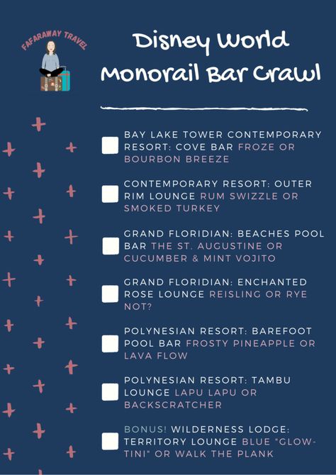 Monorail Bar Crawl and the 12 best drinks to try - Fafaraway Travel Monorail Crawl Disney, Disney Monorail Bar Crawl, Monorail Bar Crawl, Disney Monorail, Disney Running, Disney Minimalist, Drinks To Try, Disney Bachelorette, Disney 2023