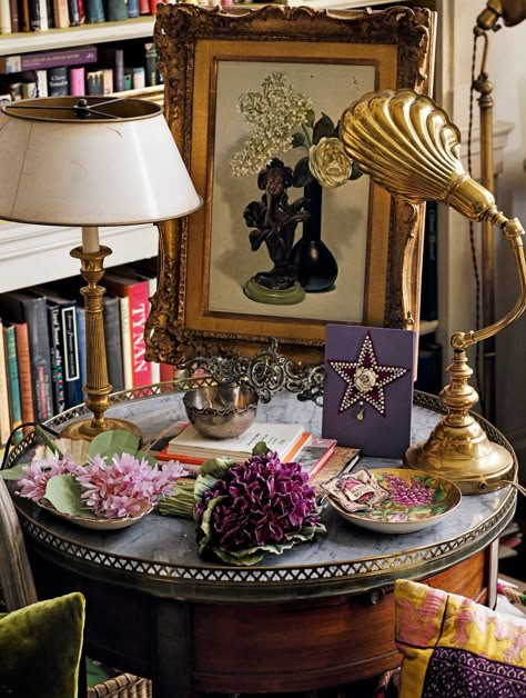 Curated Maximalism, Dreamy Furniture, Maximalist Apartment, Sideboard Ideas, Hamish Bowles, Mimi Thorisson, Interior Vignette, Furniture Styling, New York Home