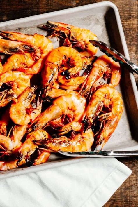 Summer means grilling and one of our absolute favorite things to grill is shrimp. We flavor the our grilled shrimp with a spicy oil marinade before tossing them on the grill. They cook so quickly, dinner will be on the table in minutes. You have three options when it comes to purchasing shrimp: peeled, shell-on,... #shimp #grilling #recipe #food Things To Grill, Bbq Pork Ribs, Pork Rib Recipes, Grilled Shrimp Recipes, Grilled Seafood, Italian Dinner, Italian Recipes Authentic, Summer Grilling, Grilled Shrimp