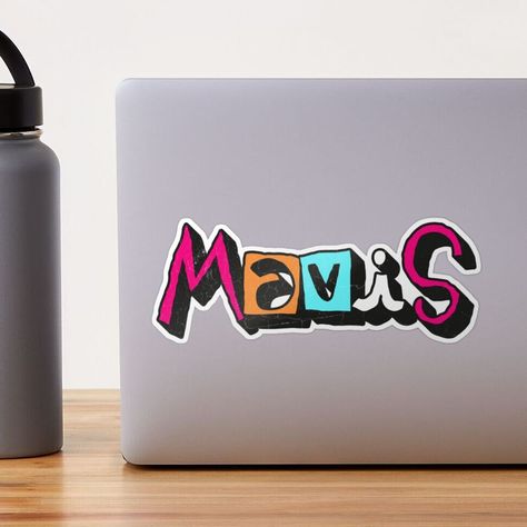 colorful Mavis name sticker, custom name sticker for Mavis Name Calligraphy, Calligraphy Typography, Name Sticker, Typography Lettering, Girl Name, Birthday Name, Design Sticker, Name Stickers, Name Design