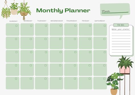 Printable 2024 Monthly Planner plannerdividers #financialplanner🔍 Green Monthly Planner Template, Green Monthly Planner, Monthly Planner Template Landscape, Good Notes Monthly Planner, Monthly Planner Landscape, Pink Monthly Planner, Student Daily Planner, Planner Monthly Layout, Digital Planner Ideas