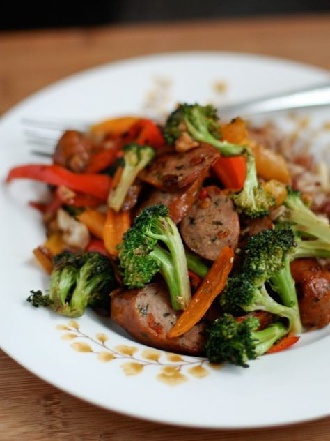 Sausage Italian, Sausage Stir Fry, Low Carb Meatballs, Fry Chicken, Mild Italian Sausage, Paleo Crockpot, Chicken Stir Fry, Stir Fry Recipes, Chicken Sausage