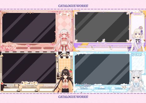 Design make an unique anime or vtuber stream overlay twitch youtube Vtuber Stream Overlay, Streaming Overlay, Vtuber Design, Vtuber Assets, Twitch Streaming Setup, Vtuber Model, Twitch Streaming, Streaming Setup, Overlays Cute