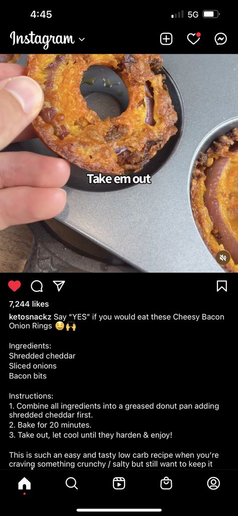 Cheesy Onion Bacon Rings, Cheesy Bacon Onion Rings, Keto Onion Rings With Cheese, Keto Air Fryer Onion Ring Recipes, Cheesy Bacon Onion Rings Keto, Low Carb Onion Rings Air Fryer, Bacon Onion Rings, Bacon Dip, Easy Apps