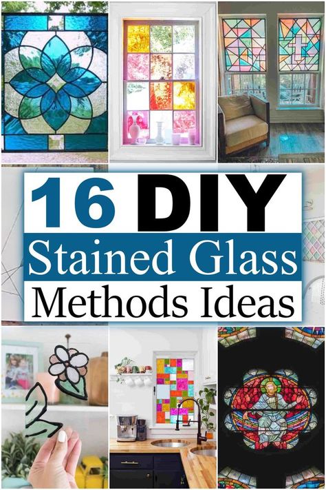 DIY Stained Glass Methods You Can Make Easily Stained Glass Diy Projects, Stained Glass Diy Tutorials, Stained Glass Window Ideas, Glass Window Ideas, Glass Crafts Diy, Stained Glass Kits, Painting On Glass Windows, 90s Stars, Diy Stained Glass Window