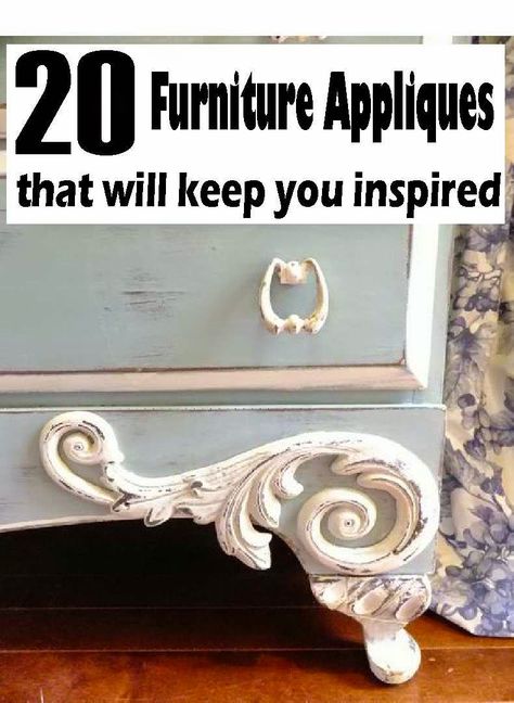 4 the love of wood: 20 FURNITURE APPLIQUES that will keep you inspired Restauration Hardware, Iod Molds, Furniture Appliques, Wood Appliques, Furniture Rehab, Furniture Repair, Refurbished Furniture, Furniture Restoration, Paint Furniture