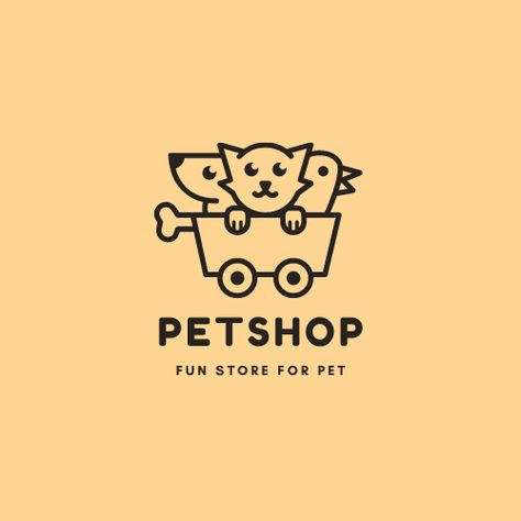 line art logo, cute logo, pets logo, animal logo, logo, store, cart, pet shop, pet care, pet store Pet Store Logo Ideas, Petshop Logo, Pet Store Logo, Pet Shop Logo Design, Pets Logo, Mobile Pet Grooming, Pet Shop Logo, Line Art Logo, Boutique Branding