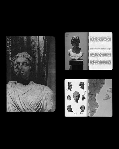 MUSEUM BOOKLET CONCEPT | THE FACES OF THE MEDITERRANEAN Museum Catalogue Design, Museum Booklet, Exhibition Catalogue Design, Museum Catalogue, Catalogue Design, Photography Editorial, Catalog Design, Graphic Design Photography, Book Layout