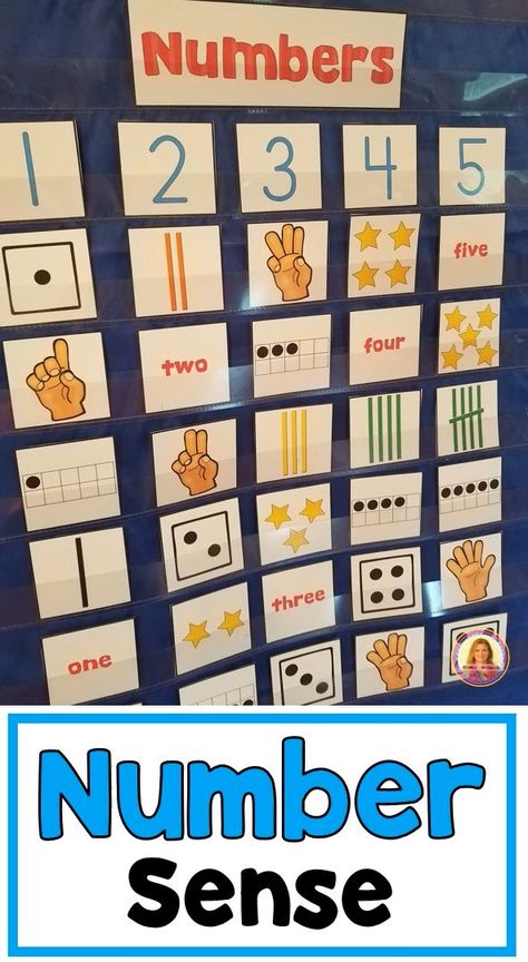 Number Sense Preschool, Center Chart, Kindergarten Math Centers, Pocket Chart Center, Number Sense Kindergarten, Pocket Chart Activities, Kindergarten Anchor Charts, Pocket Charts, Number Sense Activities