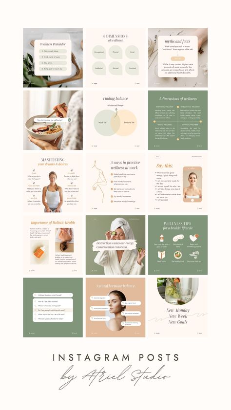 Wellness Vibes, Spice Up Your Instagram, Wellness Instagram, Quotes Self Care, Healthy Routines, Brand Palette, Instagram Feed Layout, Story Layout, Coach Instagram Fb Template, Coach Instagram Template, Health Branding, Spice Up Your Instagram, Quotes About Self Care, Wellness Instagram, Professional Instagram, Healthy Routines, Feed Layout