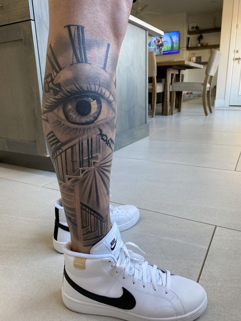 Mens tattoo sleeves Mens Calf Sleeve, Men Calves Tattoo, Knee Shin Tattoo, Men’s Calf Sleeve, Leg Tattoo Men Calves Design, Calf Tattoo Men Simple, Shin Tattoo Men Ideas, Outer Calf Tattoo Men, Male Leg Tattoos Calves