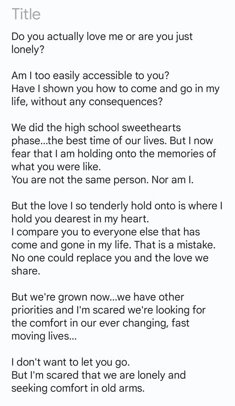 #highschoolsweethearts #old #love #quotes #mythoughts #sad #realisation Time Of Our Lives, High School Sweethearts, Come And Go, Unique Words, Everyone Else, Our Life, High School, Good Things, Quotes