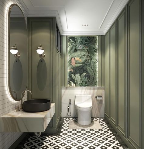 Neoclassical Bathroom Design, Classic Small Bathroom, Bathroom Jungle, Lux Bathroom, Goa Villa, Colonial House Interior, Latest Bathroom Designs, Moroccan Bathroom, 2024 Bathroom