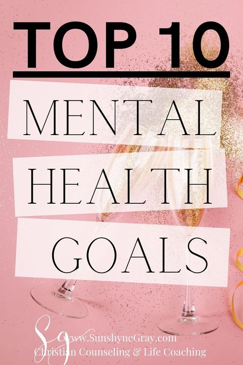 Mental health goals are the place to start to achieve the usual goals of weight loss, saving money and getting organized! Best 10 Mental Health Goals are here to get you started with your New Year's Resolutions! #mentalhealth #2021 #resolutions #newyear #christiancounseling #goals #wellness Mental Goals Ideas, Therapy Goals Examples, Goals For Therapy, Mental Health Goals, Therapy Goals, Mental Health First Aid, Wellness Coaching, Inspirational Qoutes, Christian Counseling