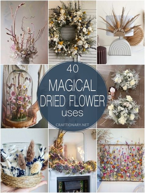 What To Do With Dried Flower Bouquet, Crafting With Dried Flowers, Arranging Dried Flowers, Crafts Using Dried Flowers, Dried Flower Cloche, Preserved Flower Crafts, Dried Flower Preservation Ideas, Crafts With Fresh Flowers, Dried Flowers Vase Ideas