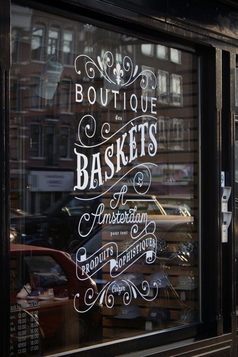 beautiful font for shop front Victorian Lettering, Display Visual Merchandising, Window Signage, Shop Door, Interior Vintage, Window Graphics, Sign Painting, Window Signs, Door Decals