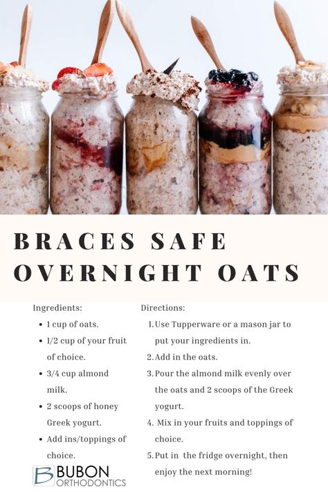 Braces Food What To Eat With, Soft Healthy Foods For Braces, Best Foods To Eat With Braces, Soft Breakfast Foods For Braces, Recipes For Braces Wearers, Braces Friendly Food, Soft Foods For Braces, Braces Recipes, Foods To Eat With Braces