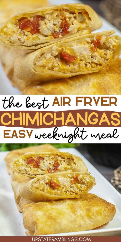 Air Fryer Mini Chimichangas, Air Fryer Chimichangas Chicken, Chicken Chimichanga Recipe Air Fryer, Chimichanga Recipe Air Fryer, Air Fryer Empanadas Recipe, Shredded Beef Chimichanga Recipe, Air Fryer Chimichangas, Gorditas Recipe Mexican, Gorditas Recipe