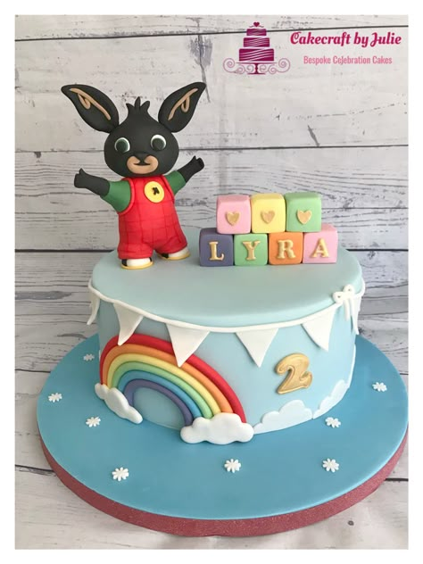 Tort Bing, Bing Birthday Cake, Bing Bunny Cake, Bing Cake, Easy Toddler Snacks, Mary Cake, Second Birthday Cakes, Kids Birthday Party Cake, Boys 1st Birthday Cake