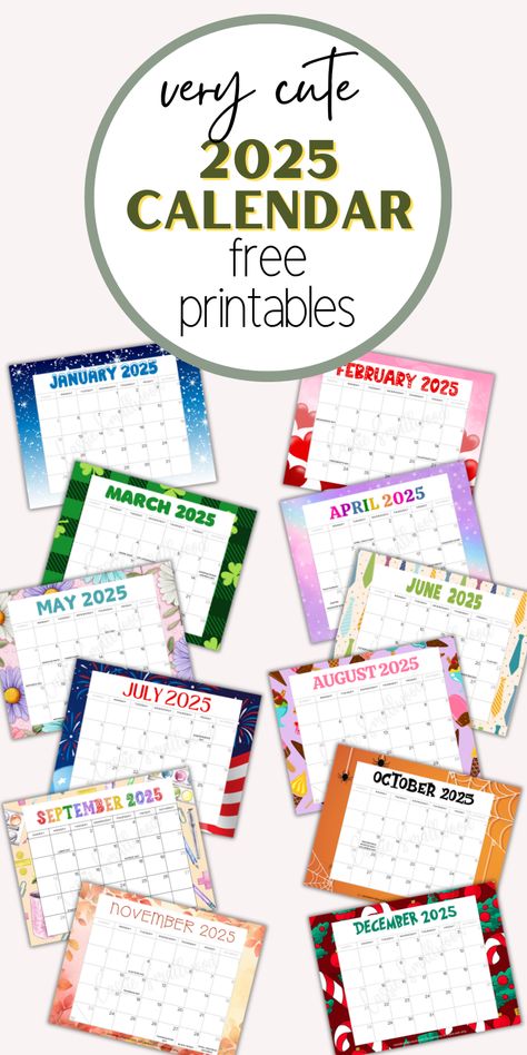 cute 2025 monthly calendar with holidays free printable Cute Calendar Template 2025, Cricut Calendar Template, Calander Design Ideas 2025, Free Printable Monthly Calendars 2025, Free Calendar Printables 2025, Printable Calendar Design 2025, Calendar Printables 2025, January 2025 Calendar Printable Free, Printable 2025 Calendar Free