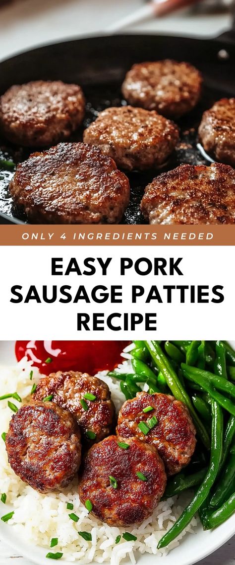 Image for Easy Pork Sausage Patties Recipe Pork Sausage Patty Recipes, Pork Sausage Patties Recipes, Recipes For Pork Sausage, Diy Pork Sausage Recipes, Homemade Breakfast Sausage Patties, Make Sausage From Ground Pork, Sausage Patty Recipes Dinner, Breakfast Sausage Patties Recipes, Hamburger Sausage Recipes