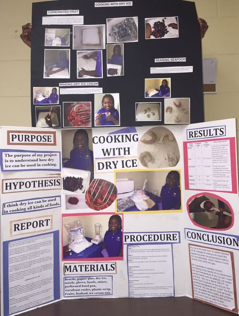 Cooking with Dry Ice Science Fair Board, Home Field Advantage, Science Fair Project, Project Presentation, Dry Ice, Weird Science, Science Fair Projects, Homeschool Ideas, Science Fair