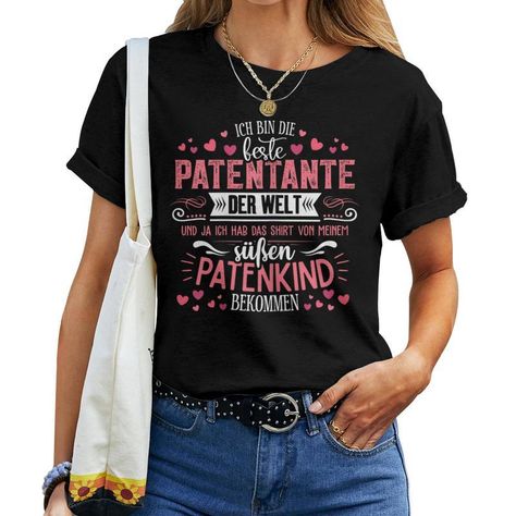 Shop Women's Godfather Godmother Godchild Christening Sister T Shirt Frauen. Available on many styles, sizes, and colors.